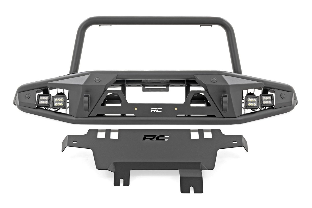 Ford Bronco Front Bumper - Rough Country - Tubular - Satin Black - '21-'25